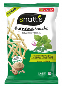 Snatt's Hummus Snacks with basil & parsley